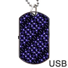 Dark Galaxy Stripes Pattern Dog Tag Usb Flash (one Side) by dflcprints