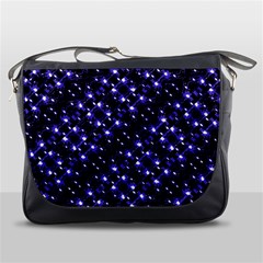 Dark Galaxy Stripes Pattern Messenger Bags by dflcprints