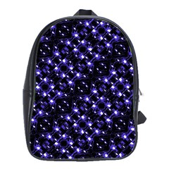 Dark Galaxy Stripes Pattern School Bag (xl) by dflcprints