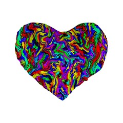 Artwork By Patrick-colorful-18 Standard 16  Premium Flano Heart Shape Cushions by ArtworkByPatrick