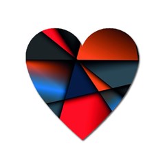 3d And Abstract Heart Magnet