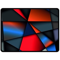 3d And Abstract Fleece Blanket (Large) 