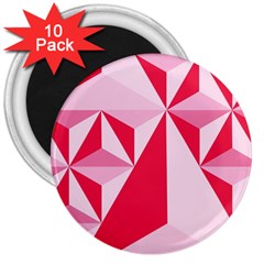 3d Pattern Experiments 3  Magnets (10 Pack)  by Sapixe