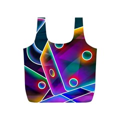 3d Cube Dice Neon Full Print Recycle Bags (s)  by Sapixe