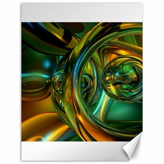 3d Transparent Glass Shapes Mixture Of Dark Yellow Green Glass Mixture Artistic Glassworks Canvas 12  X 16   by Sapixe