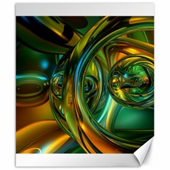 3d Transparent Glass Shapes Mixture Of Dark Yellow Green Glass Mixture Artistic Glassworks Canvas 20  X 24   by Sapixe