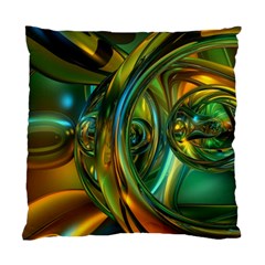 3d Transparent Glass Shapes Mixture Of Dark Yellow Green Glass Mixture Artistic Glassworks Standard Cushion Case (one Side) by Sapixe