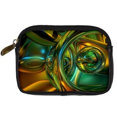 3d Transparent Glass Shapes Mixture Of Dark Yellow Green Glass Mixture Artistic Glassworks Digital Camera Cases by Sapixe