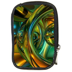 3d Transparent Glass Shapes Mixture Of Dark Yellow Green Glass Mixture Artistic Glassworks Compact Camera Cases by Sapixe