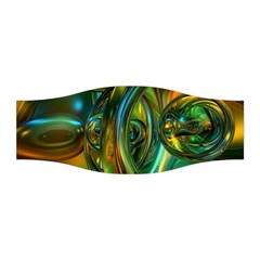 3d Transparent Glass Shapes Mixture Of Dark Yellow Green Glass Mixture Artistic Glassworks Stretchable Headband by Sapixe