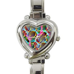 3d Pattern Mix Heart Italian Charm Watch by Sapixe