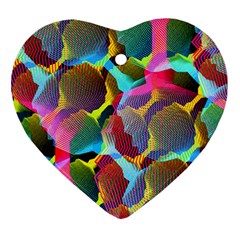 3d Pattern Mix Heart Ornament (two Sides) by Sapixe