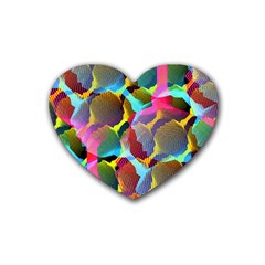 3d Pattern Mix Heart Coaster (4 Pack)  by Sapixe