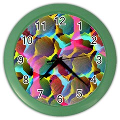 3d Pattern Mix Color Wall Clocks by Sapixe