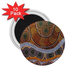 Aboriginal Traditional Pattern 2 25  Magnets (10 Pack)  by Sapixe