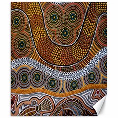 Aboriginal Traditional Pattern Canvas 20  X 24   by Sapixe