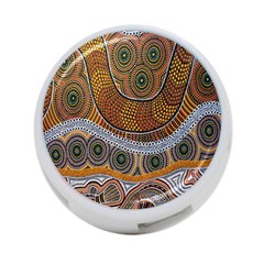 Aboriginal Traditional Pattern 4-port Usb Hub (two Sides)  by Sapixe