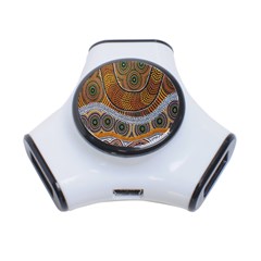 Aboriginal Traditional Pattern 3-port Usb Hub by Sapixe