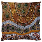 Aboriginal Traditional Pattern Large Cushion Case (One Side) Front