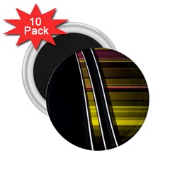 Abstract Multicolor Vectors Flow Lines Graphics 2 25  Magnets (10 Pack)  by Sapixe