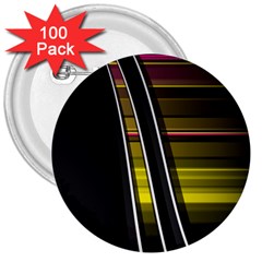 Abstract Multicolor Vectors Flow Lines Graphics 3  Buttons (100 Pack)  by Sapixe