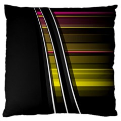 Abstract Multicolor Vectors Flow Lines Graphics Standard Flano Cushion Case (one Side) by Sapixe