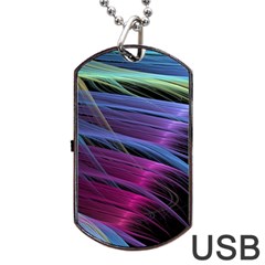 Abstract Satin Dog Tag Usb Flash (two Sides)