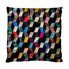 Abstract Multicolor Cubes 3d Quilt Fabric Standard Cushion Case (one Side)