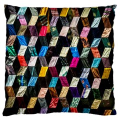 Abstract Multicolor Cubes 3d Quilt Fabric Standard Flano Cushion Case (one Side) by Sapixe