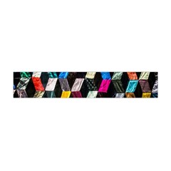 Abstract Multicolor Cubes 3d Quilt Fabric Flano Scarf (mini) by Sapixe