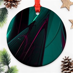 Abstract Green Purple Ornament (round) by Sapixe