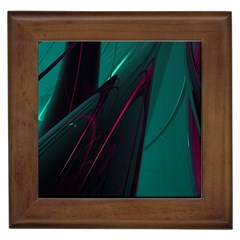 Abstract Green Purple Framed Tiles