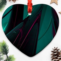 Abstract Green Purple Ornament (heart) by Sapixe