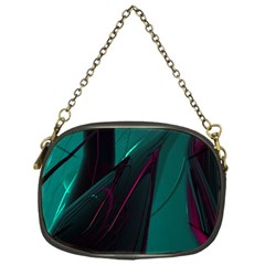 Abstract Green Purple Chain Purses (one Side) 