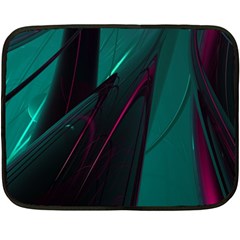 Abstract Green Purple Fleece Blanket (mini)