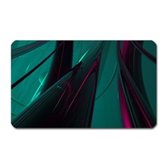 Abstract Green Purple Magnet (rectangular)