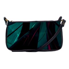 Abstract Green Purple Shoulder Clutch Bags