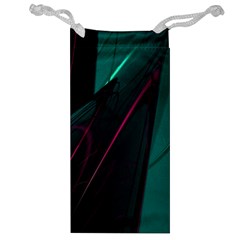 Abstract Green Purple Jewelry Bag