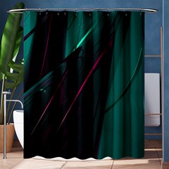 Abstract Green Purple Shower Curtain 60  X 72  (medium) 