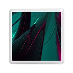 Abstract Green Purple Memory Card Reader (square)  by Sapixe