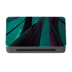 Abstract Green Purple Memory Card Reader With Cf