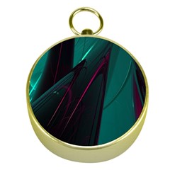 Abstract Green Purple Gold Compasses by Sapixe