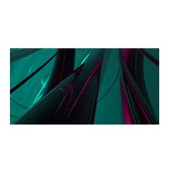 Abstract Green Purple Satin Wrap