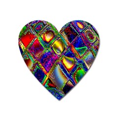 Abstract Digital Art Heart Magnet