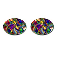 Abstract Digital Art Cufflinks (oval)