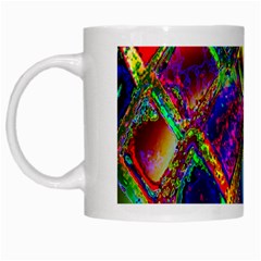 Abstract Digital Art White Mugs by Sapixe