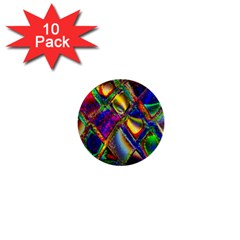 Abstract Digital Art 1  Mini Buttons (10 Pack) 