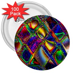 Abstract Digital Art 3  Buttons (100 Pack) 