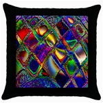 Abstract Digital Art Throw Pillow Case (Black) Front