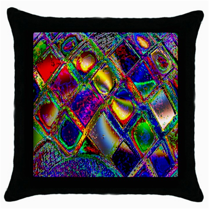 Abstract Digital Art Throw Pillow Case (Black)